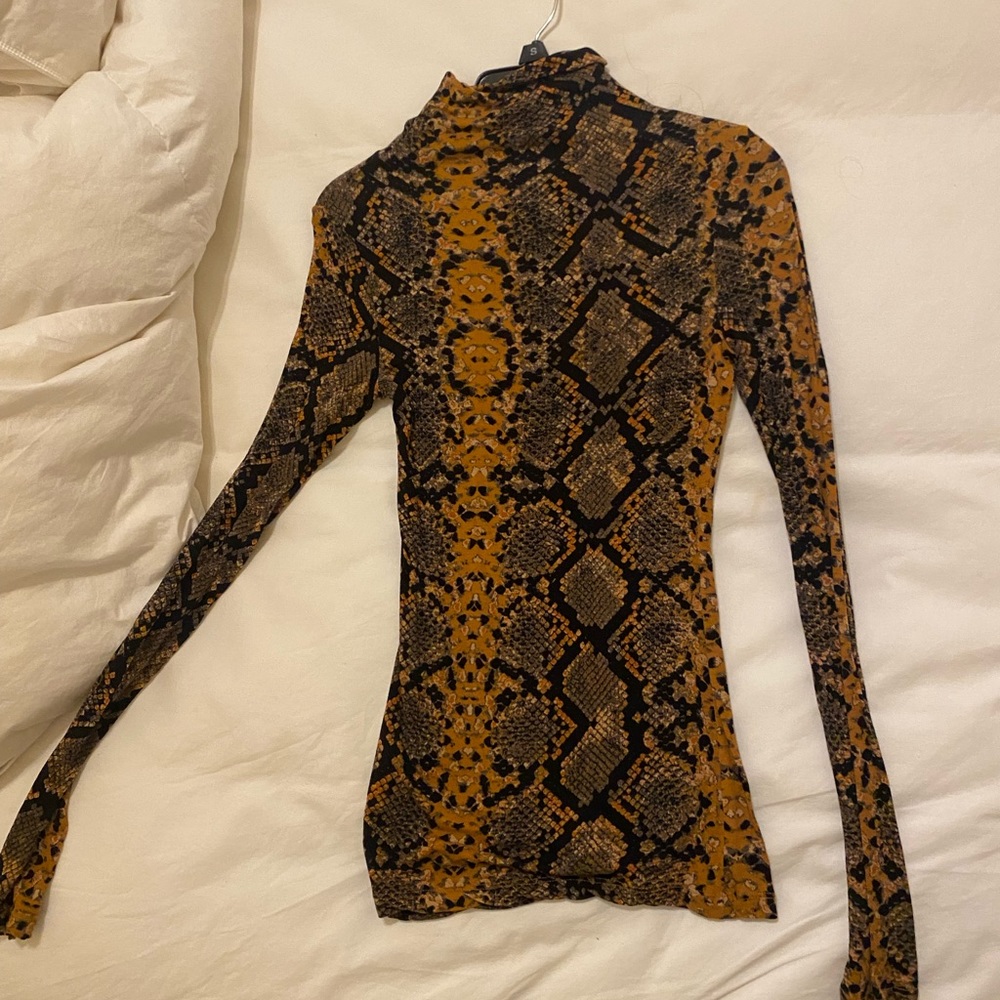 Free People Snake Print turtleneck